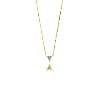 Driehoek ketting met diamanten