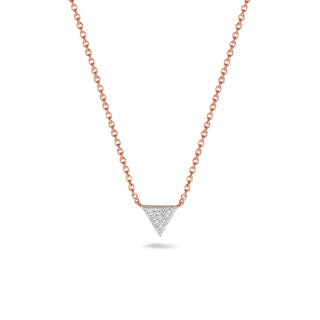 Triangle Necklace with Diamonds