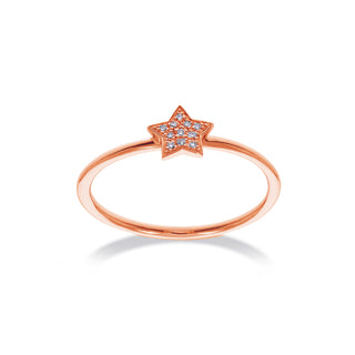 Star Stackable Ring with Diamonds