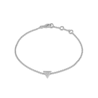 Driehoekige armband met diamanten