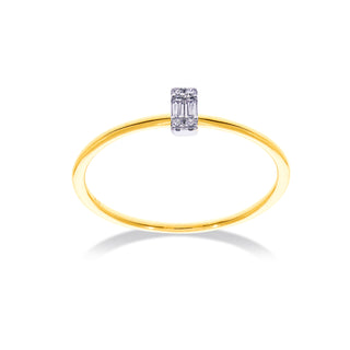 Stackable Baguette Ring with Diamonds