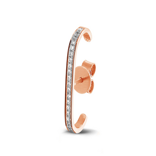 Enkele Earcuff in geel goud met diamanten