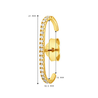 Eternity ear cuff met diamanten