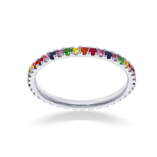 Rainbow Eternity Stackable Ring
