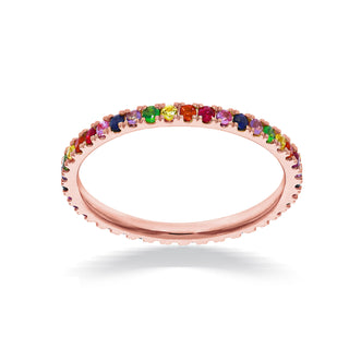 Rainbow Eternity Stackable Ring