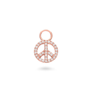 Peace Huggie Charm with Diamonds