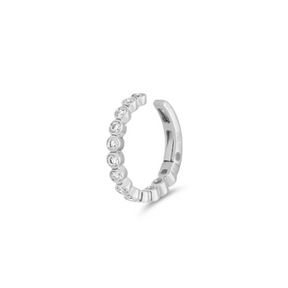 Enkele Bezel Ear Cuff in geelgoud met diamanten