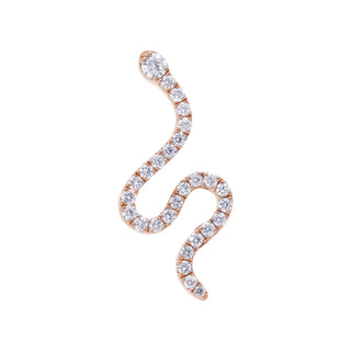 Snakey Ear Stud with Diamonds