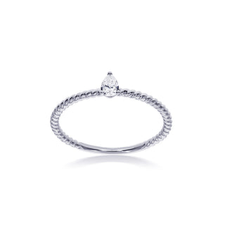 Fancy peervormige diamant solitairring