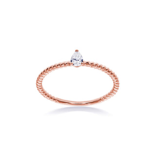 Fancy Shape Pear Diamond Solitaire Ring