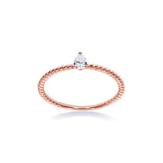 Fancy peervormige diamant solitairring