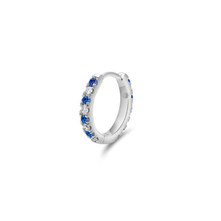 Eternity Midi Huggies with Diamonds & Blue Sapphires