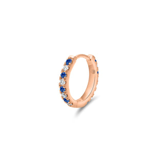 Eternity Midi Huggies with Diamonds & Blue Sapphires