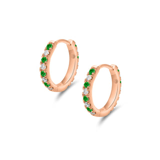 Eternity Midi Huggies with Diamonds & Emeralds