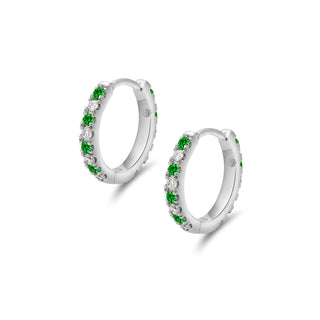 Eternity Midi Huggies with Diamonds & Emeralds
