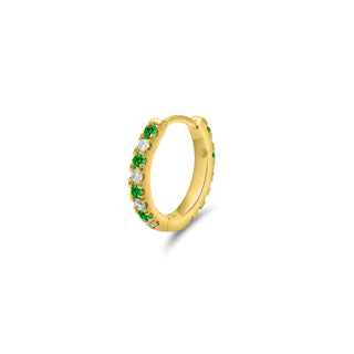 Eternity Midi Huggies with Diamonds & Emeralds