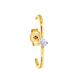 Ear Cuff met Peer Geslepen Diamant