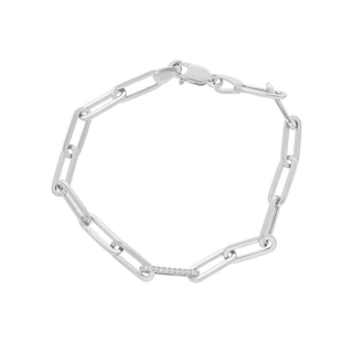 Diamond Paperclip Bracelet