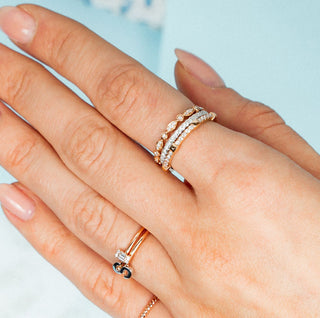 Stackable Situation Ring with Diamonds