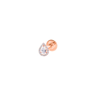 Peer Geslepen Diamanten Halo Piercing