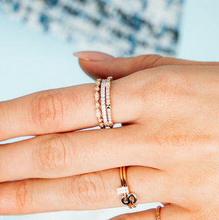 Stackable Situation Ring with Diamonds