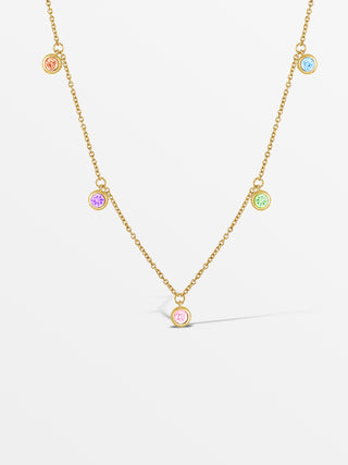 5 Rainbow Dots Necklace