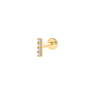 Rod piercing met diamanten