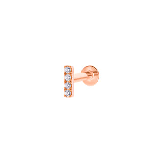 Rod piercing met diamanten
