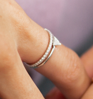 Eternity stapelbare ring met diamanten