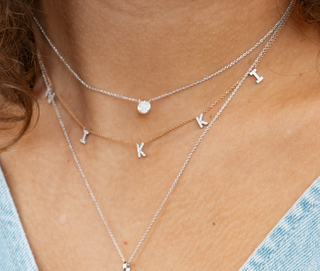 Circle Necklace with Diamonds