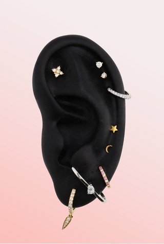 Ear Cuff with Pear-Cut Diamond