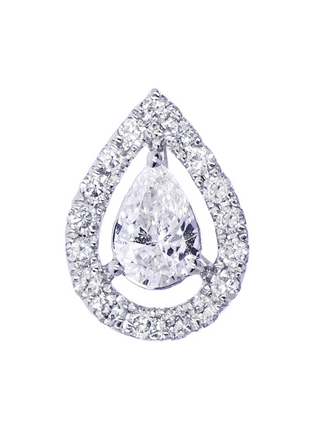 Peer Geslepen Diamanten Halo Piercing
