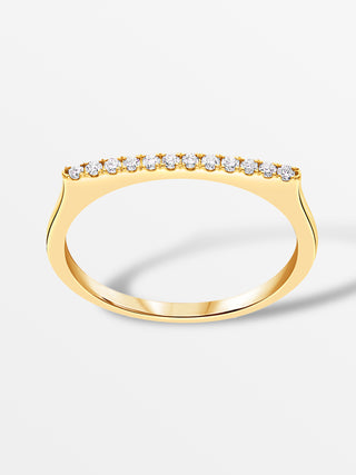 Stackable Bar Ring with Diamonds