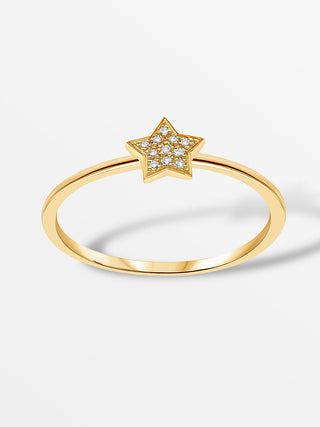 Stapelbare ster ring met diamanten