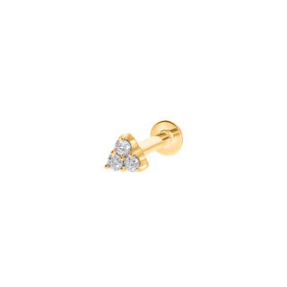 Triangle piercing met diamanten