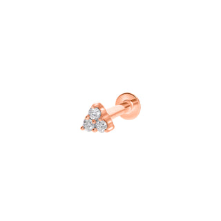Triangle piercing met diamanten