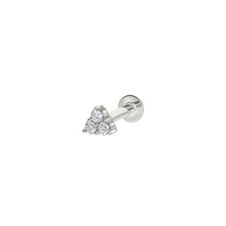 Triangle piercing met diamanten