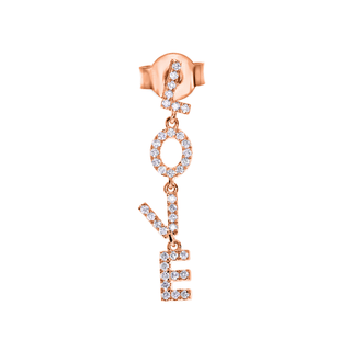 Single LOVE earring with Diamonds