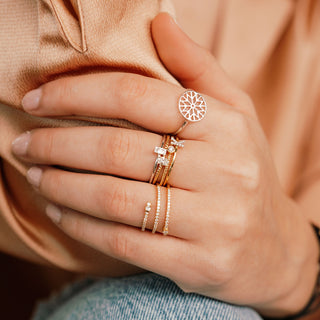 Fancy peervormige diamant solitairring
