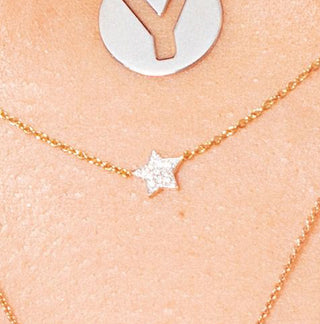 Star Necklace with Diamonds